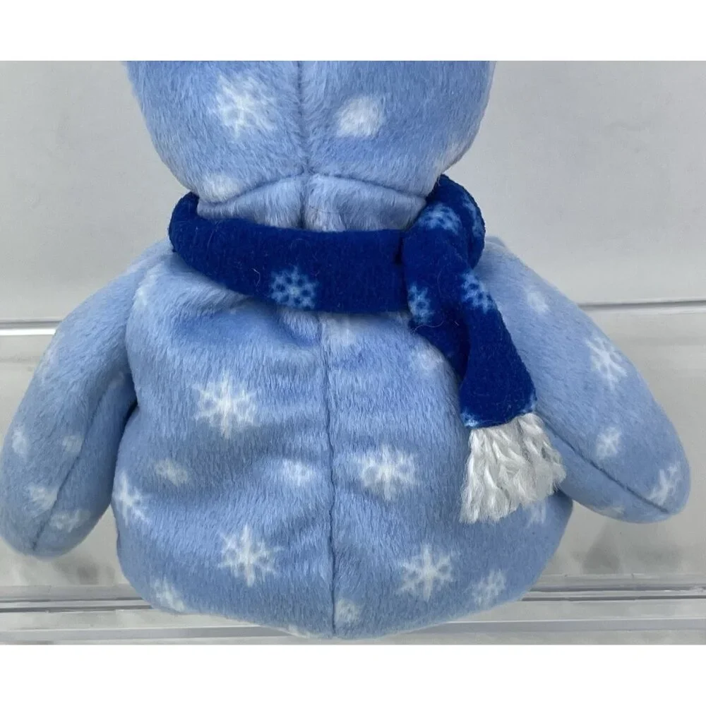 1999 Vintage Ty Beanie Baby Holiday Teddy Snowflake Retired Winter 90s